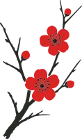 매화 꽃 나무 봄 벡터 svg