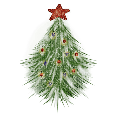 Christmast tree on canvas 