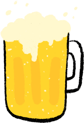 술 맥주 한잔 그림
