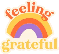 Feeling Grateful Rainbow Sticker