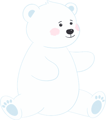 크리스마스 북극곰 스티커