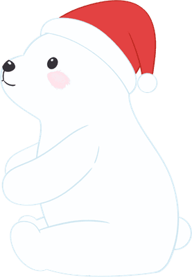 크리스마스 북극곰 스티커