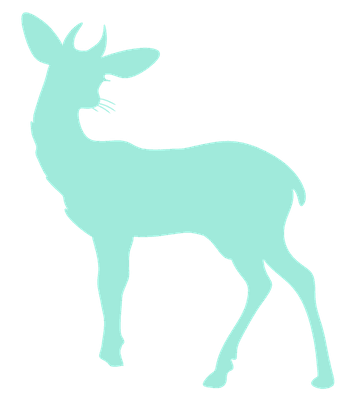 Animal silhouettes deer reindeer