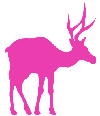 Animal silhouettes deer reindeer