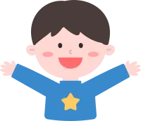 남자아이 만세 상반신