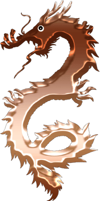 황금입체 용_GOLD DRAGON 룡PNG