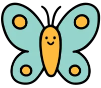 Illustration of a Cute Butterfly With Smiling Face