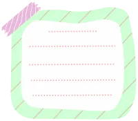 Pastel Notepad Frame with Pink Tape and Dotted Lines