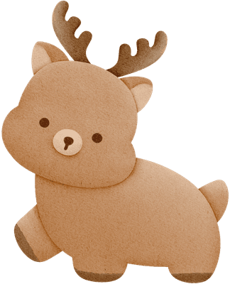 Reindeer Watercolor Clipart, Cute Reindeer, Christmas Reindeer, Baby Reindeer Clipart