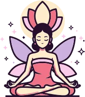 Serene Meditating Fairy Queen with Wings in Tranquil Pose