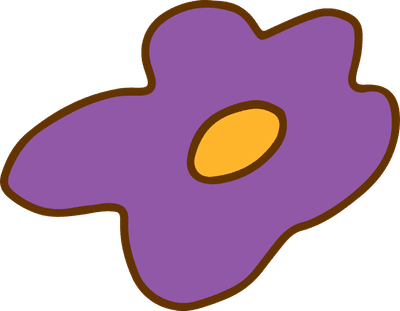 Purple Flower Clipart, Minimal Botanical Illustration for Aesthetic Design. 퍼플 플라워 클립아트.