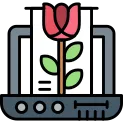 Rose Icon Vector Element