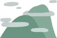 구름과 산 배경 svg