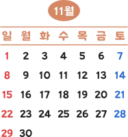 26년11월달력