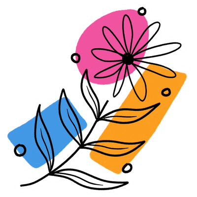 Minimalist Abstract Flower Illustration