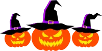 Halloween Pumpkin with Witch Hat