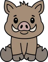 Boar sitting
