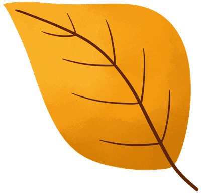 Flat design yellow leaf art for fall aesthetic projects