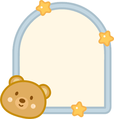 Cute Bear Label Tag
