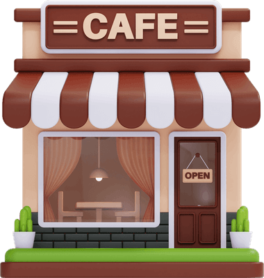 Coffee Cafe with Warm Brown Design