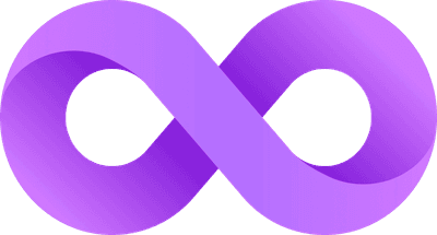 Purple violet infinity logo symbol icon Illustrations
