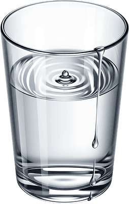 realistic water glass