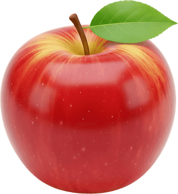realistic red apple