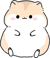 Cute Hamster Sitting Illustration