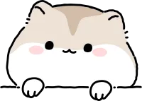 Cute Hamster Peeking out Bottom Edge