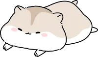 Cute Hamster Lying Down Illustration