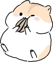 Cute Hamster Eating Sunflower Seed Illustration