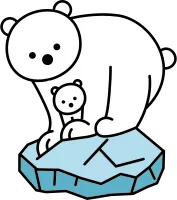 북극곰어미와새끼