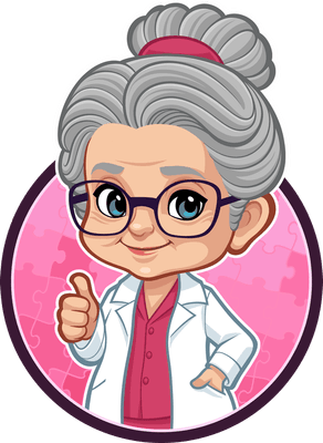 Grandma as a Doctor Mascot design