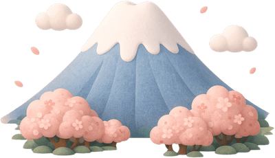 후지산 그림 이미지 3d