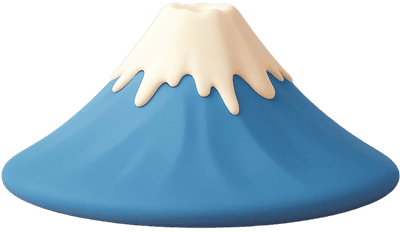 후지산 그림 이미지 3d