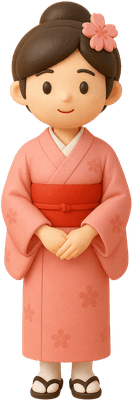 기모노입은여자 기모노입은남자 유카타 그림 이미지