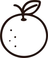 Mandarin Orange Outline 귤 제수 아이콘