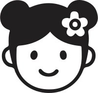 chinese girl outline icon