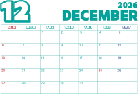 26년달력2-12월