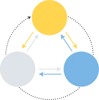 삼각 도표 연결 svg