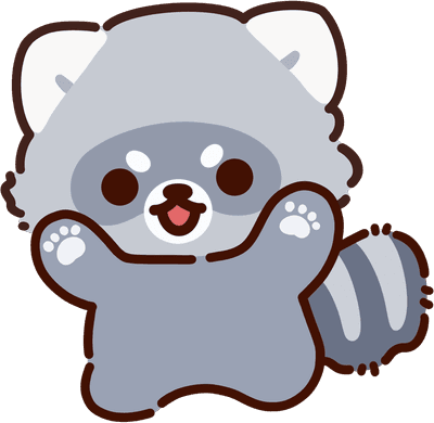 kawaii raccoon
