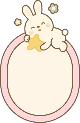 Cute Bunny Themed Text Box Illustration