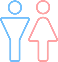 남성 여성 픽토그램 라인