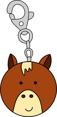 Cute Cartoon Horse Head Keychain