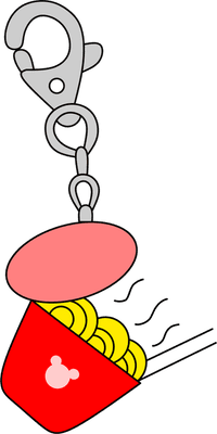 Mickey Mouse Hot Noodle Cup Keychain Charm