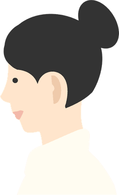 여자 캐릭터 옆모습 일러스트