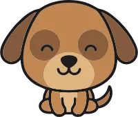 Cute Cartoon Puppy Dog Vector Illustration