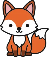 Cute Cartoon Fox Character Vector