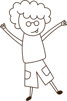 Boy Jumping Happy Doodle