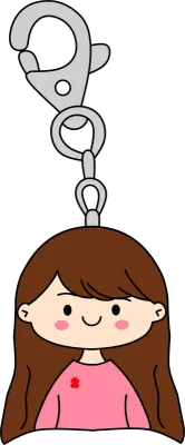 Cute Chibi Girl Keychain